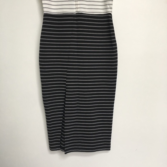 ASOS black and white striped midi dress - Picture 3 of 7